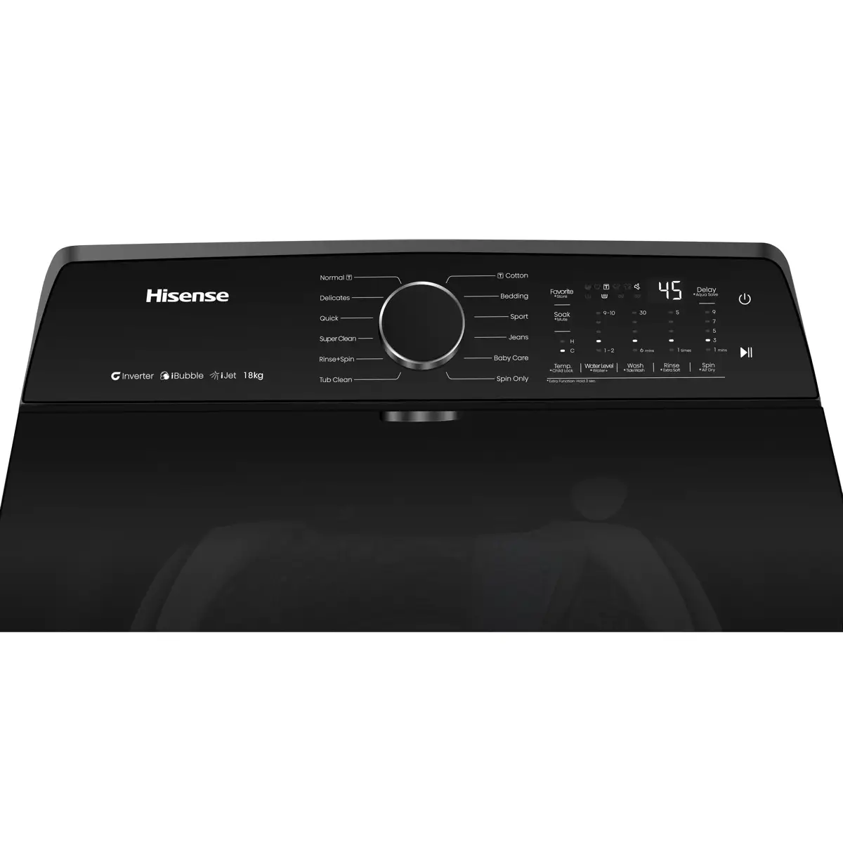 Hisense 18 Kg Freestanding Top Load Washer, WT5I1823DB (650 rpm)