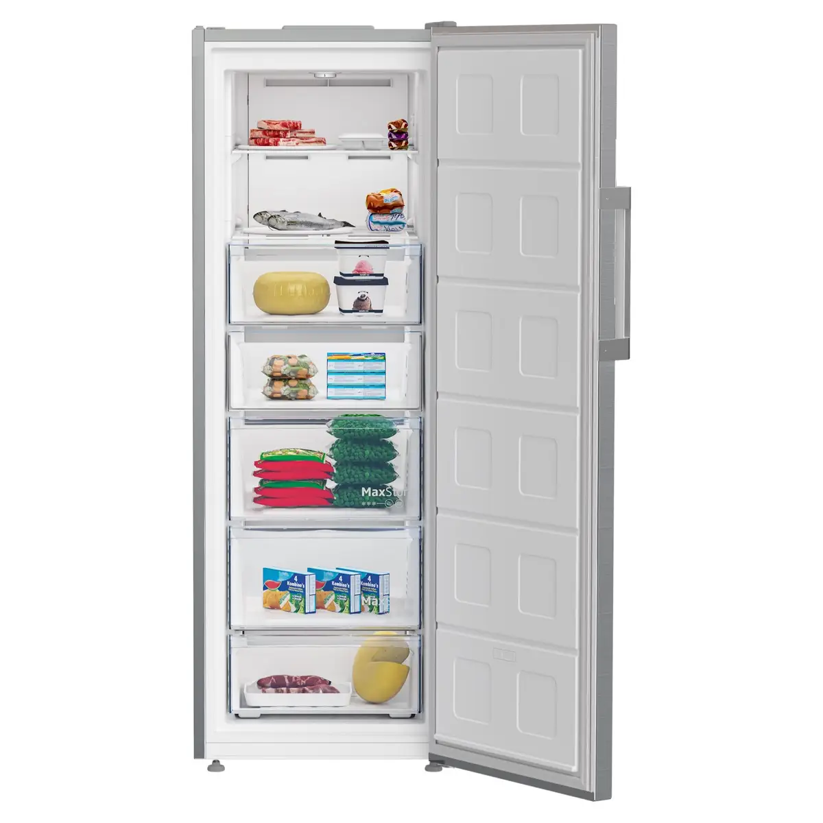 Beko Freestanding Upright Freezer, RFNE291S (Silver, 291 L)