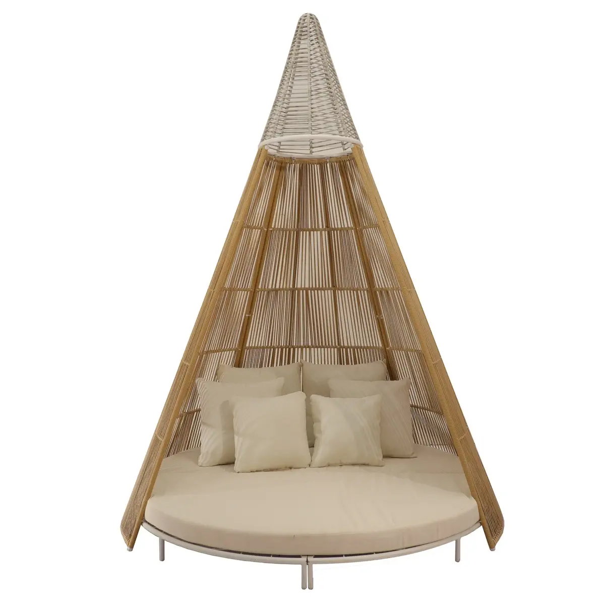 Havana Large Round Wicker Bed (205 x 211.5 x 301 cm)