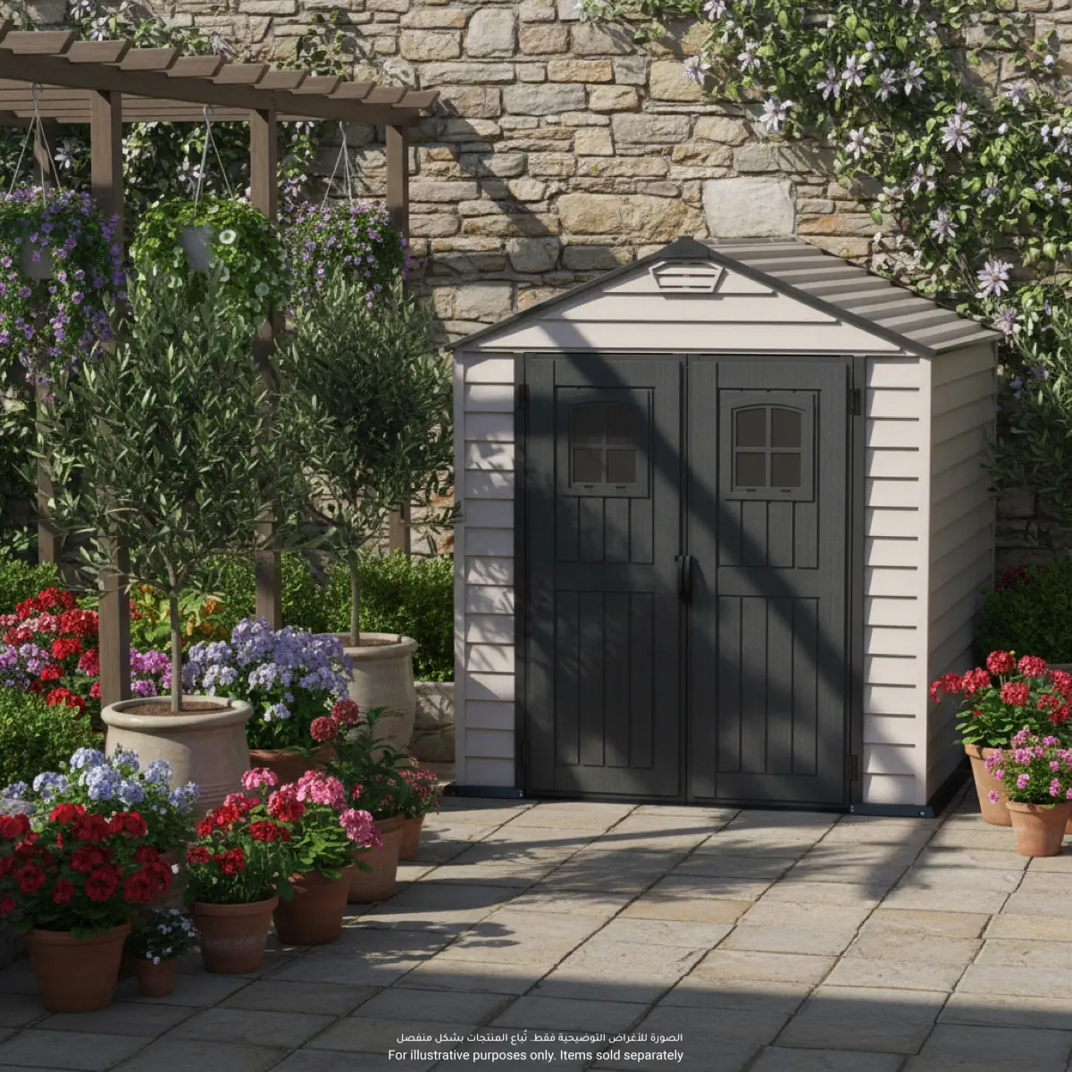 Cosmoplast StoreMate Plus Vinyl Garden Shed (213.36 x 213.36 cm)
