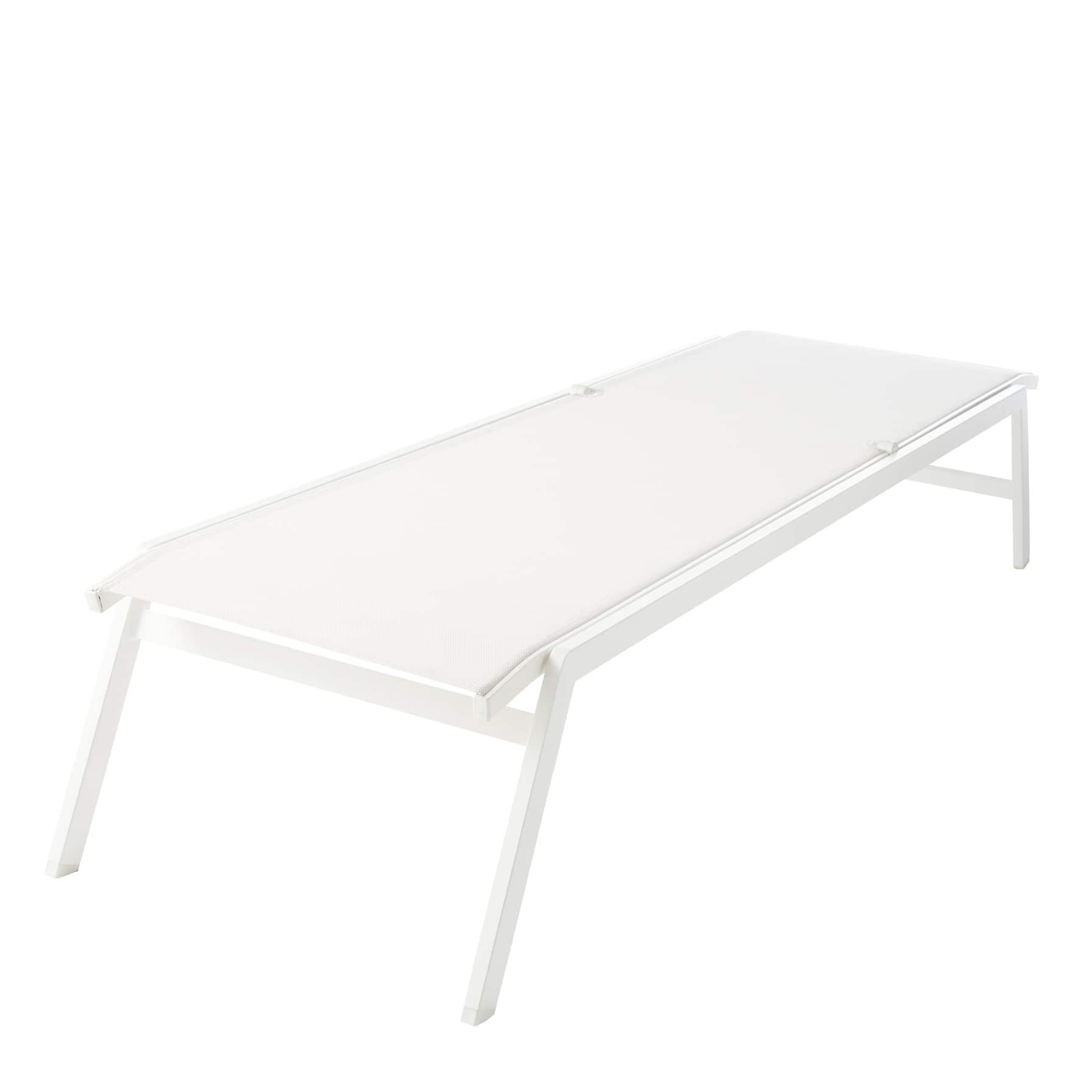 Batz Aluminum Sun Lounger GoodHome (195 x 59 x 92.5 cm, White)