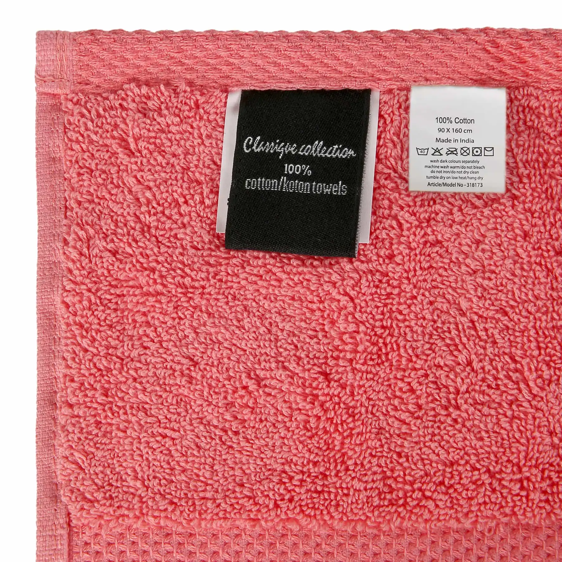 Truebell Classique Collection Bath Towel (90 x 160 cm, Pink)