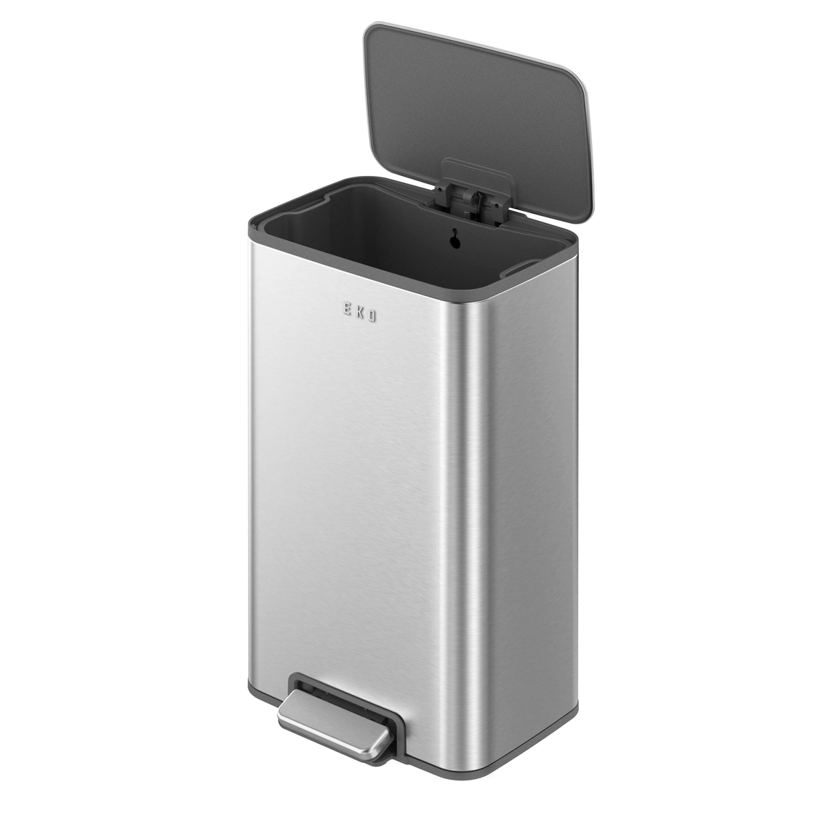 Eko Marina Stainless Steel Step Bin (34.1 x 29.1 x 62.6 cm, 30 L, Matt Finish)