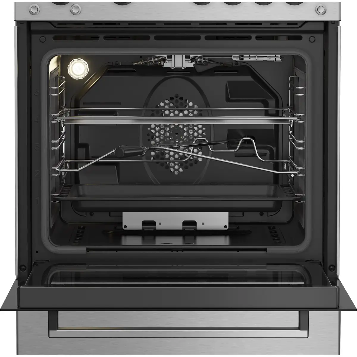 Beko Freestanding 4-Burner Fan-Assisted Gas Cooker, FSHT61121DXL (64 L, 85 x 60 x 60 cm)