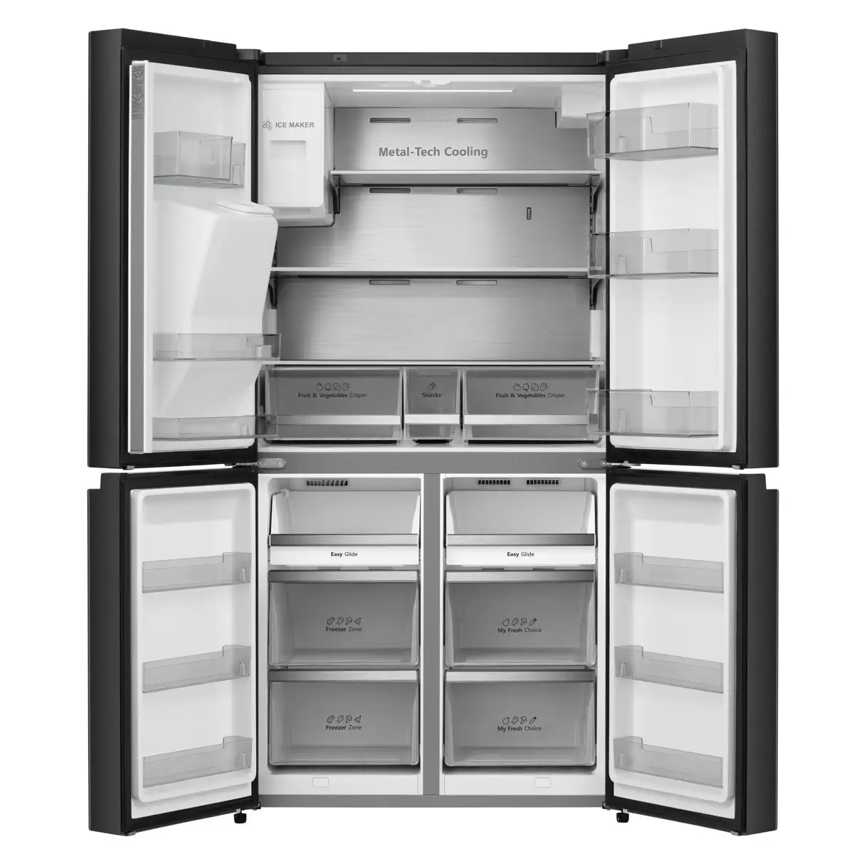 Gorenje Freestanding Multi-door Refrigerator, NRM9181SBI (565 L)