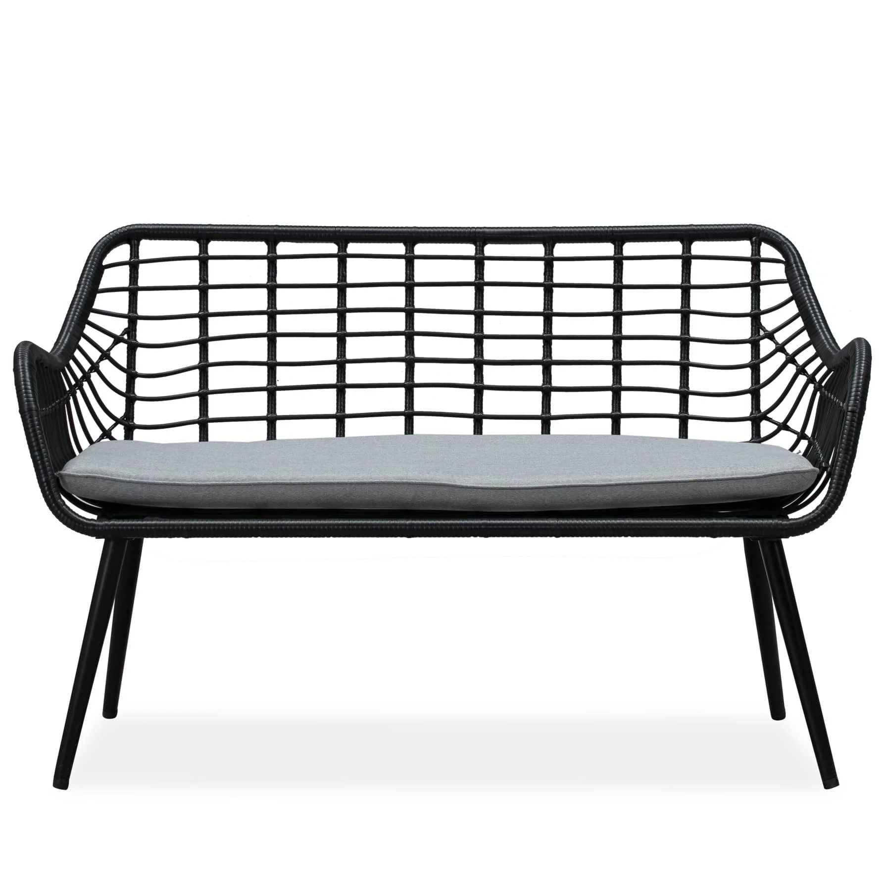 Cocoon 2-Seater Steel Wicker Sofa W/Cushion (129 x 67 x 79 cm)