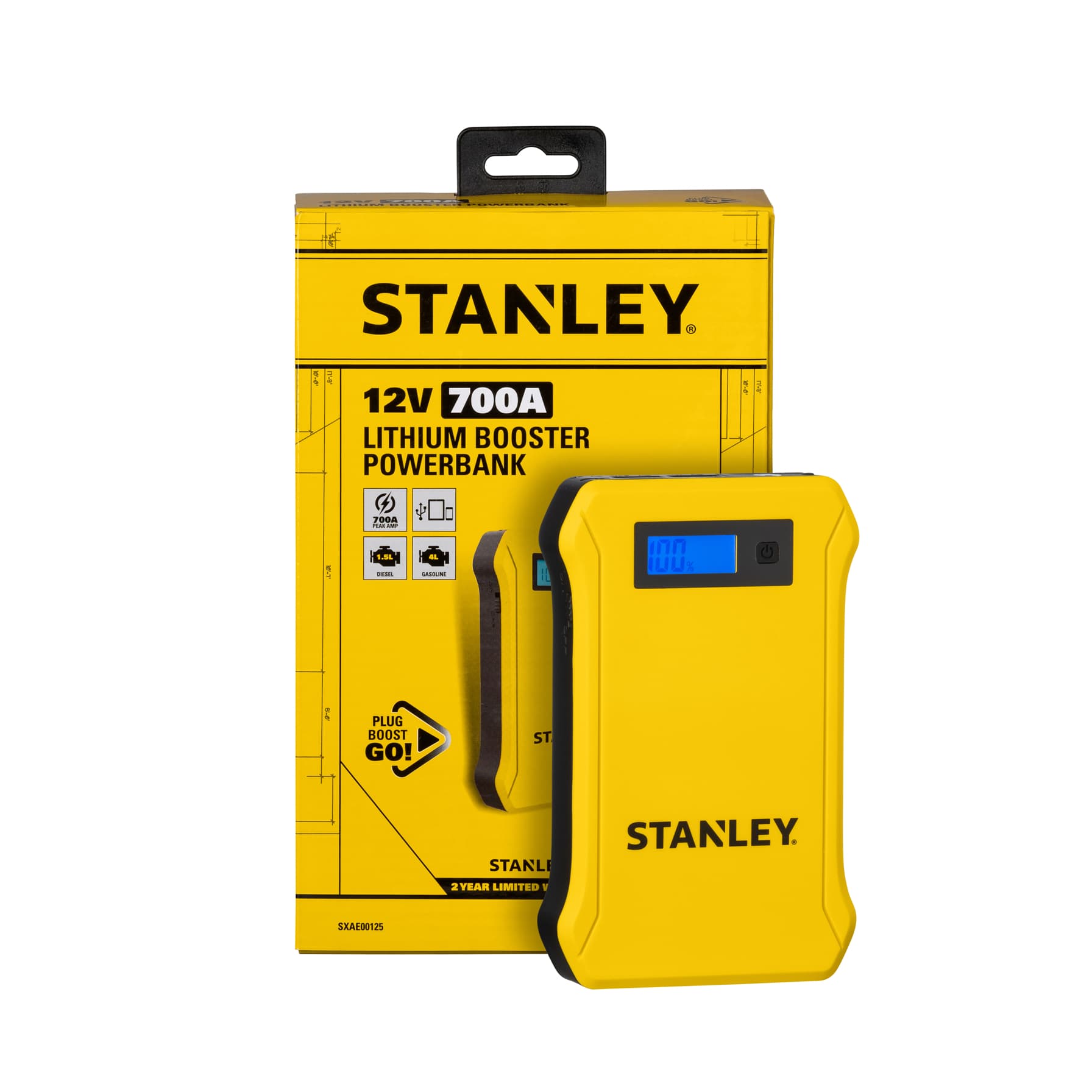 Stanley Lithium Battery Booster W/Power Bank & Light (12 V)