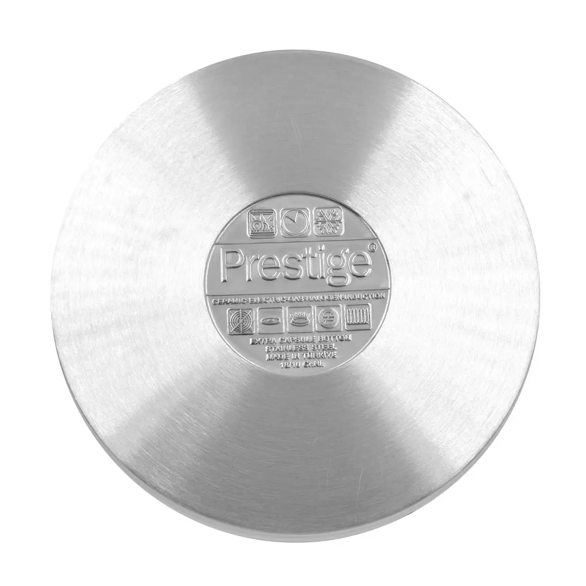 Prestige Infinity Stainless Steel Induction Compatible Covered Stockpot (Silver, 11 L, 28 cm)