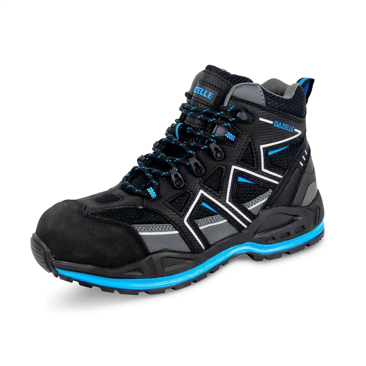 Raider Composite Mid Cut Safety Shoes, GS9920-41 (41 EU, Black)
