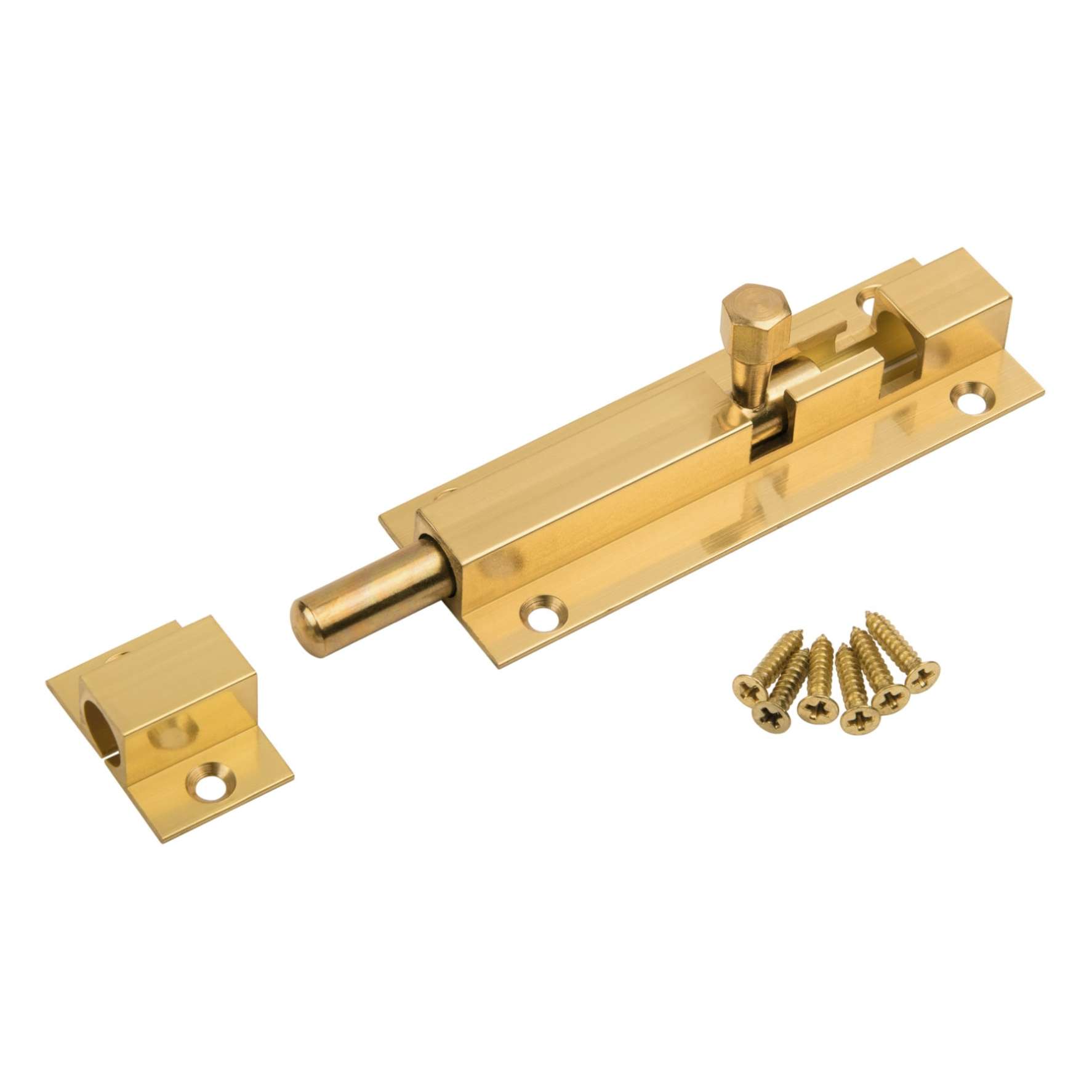 Suki Polished Brass Straight Barrel Bolt (7.5 cm)