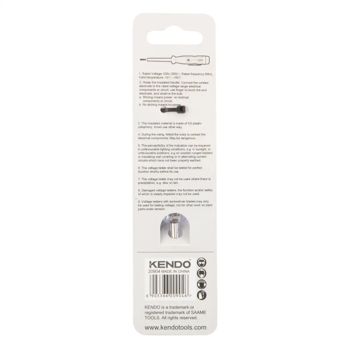 Kendo Voltage Tester (3 x 140 mm)