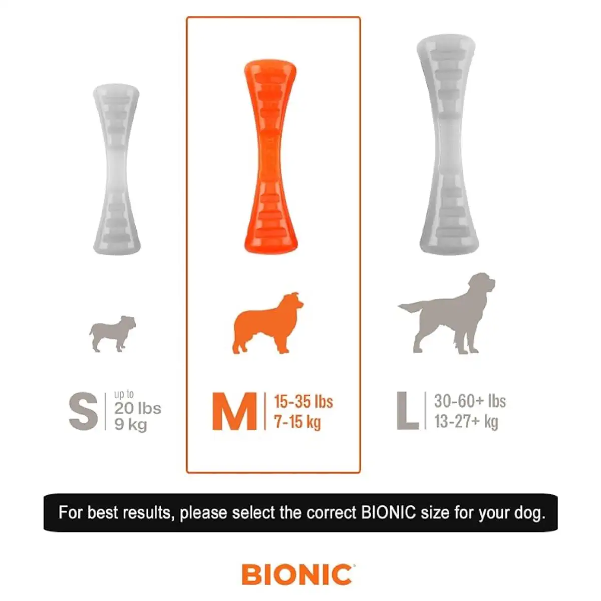 Hagen Bionic Medium Urban Dog Stick (23 cm, Orange)