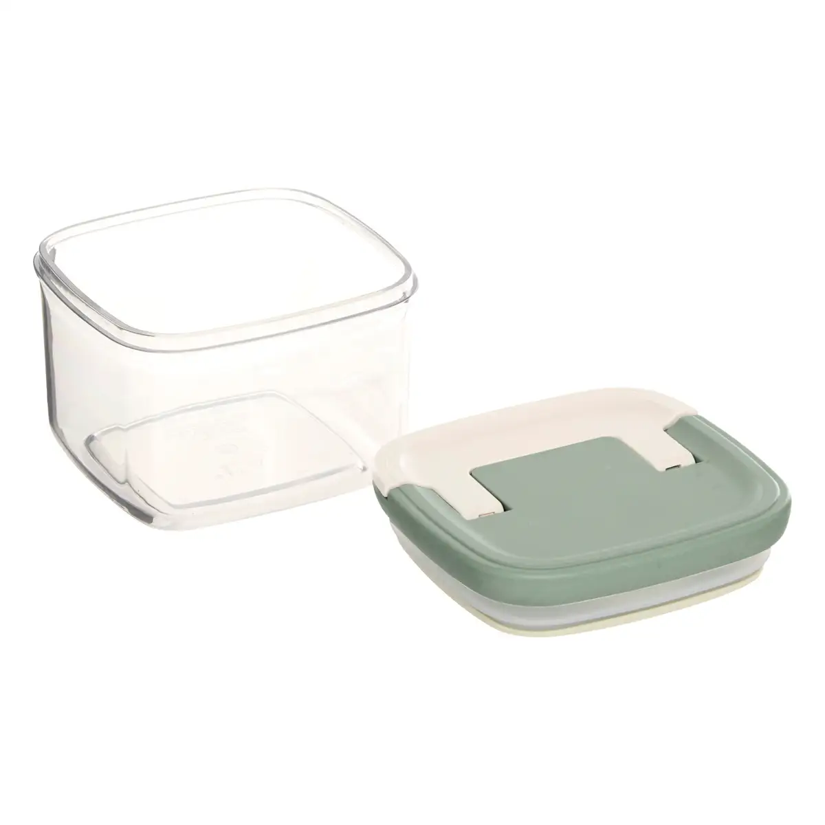 5Five Square Plastic Storage Box (400 ml, 11.9 x 11.9 x 8.4 cm)