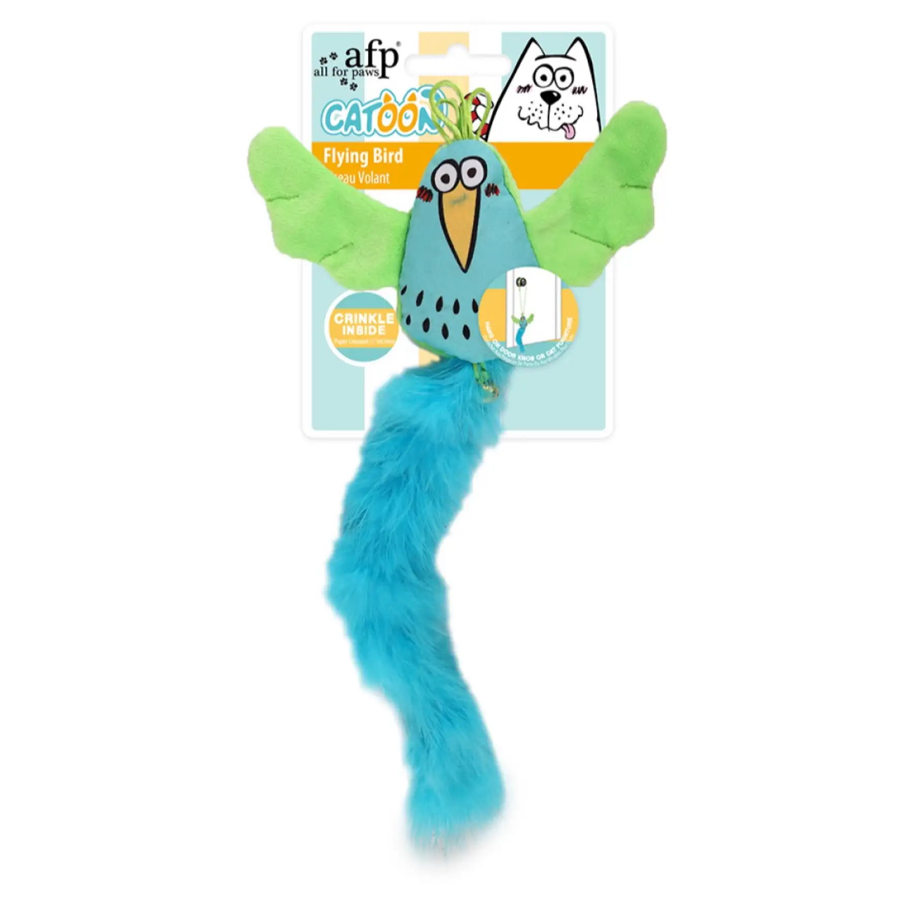 All For Paws Catoon Flying Bird Cat Toy (64 x 20 x 2 cm)