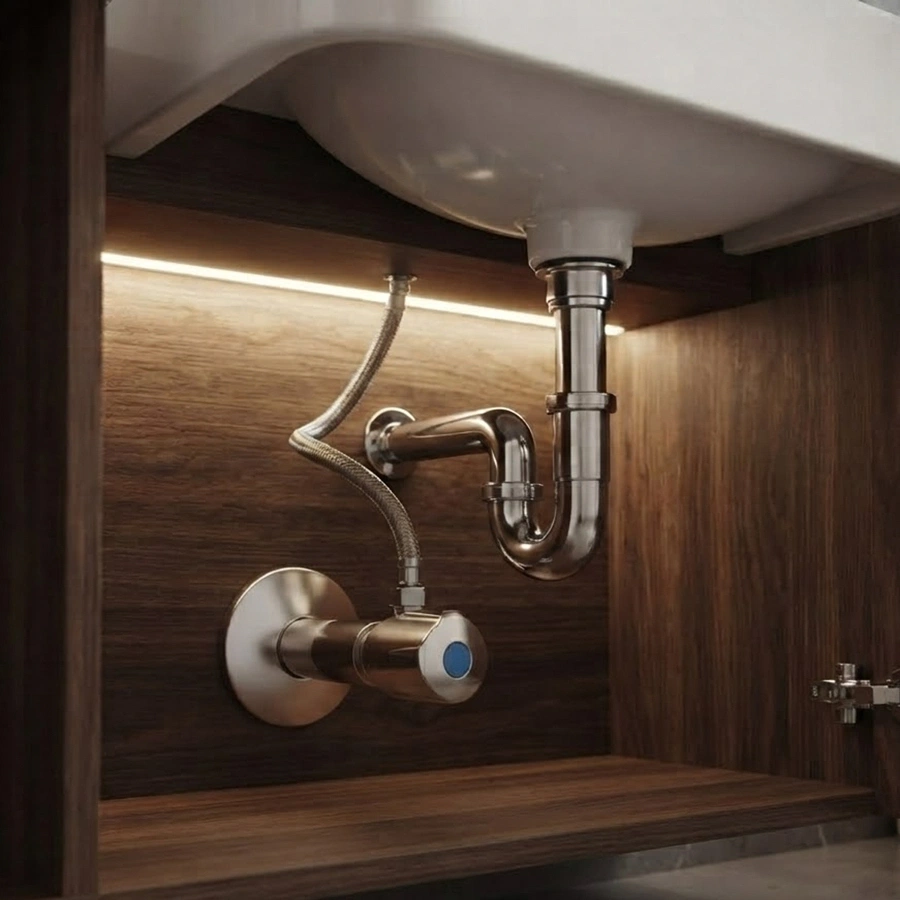 Bold Brass Mini Faucets W/Stainless Steel Angle Valve