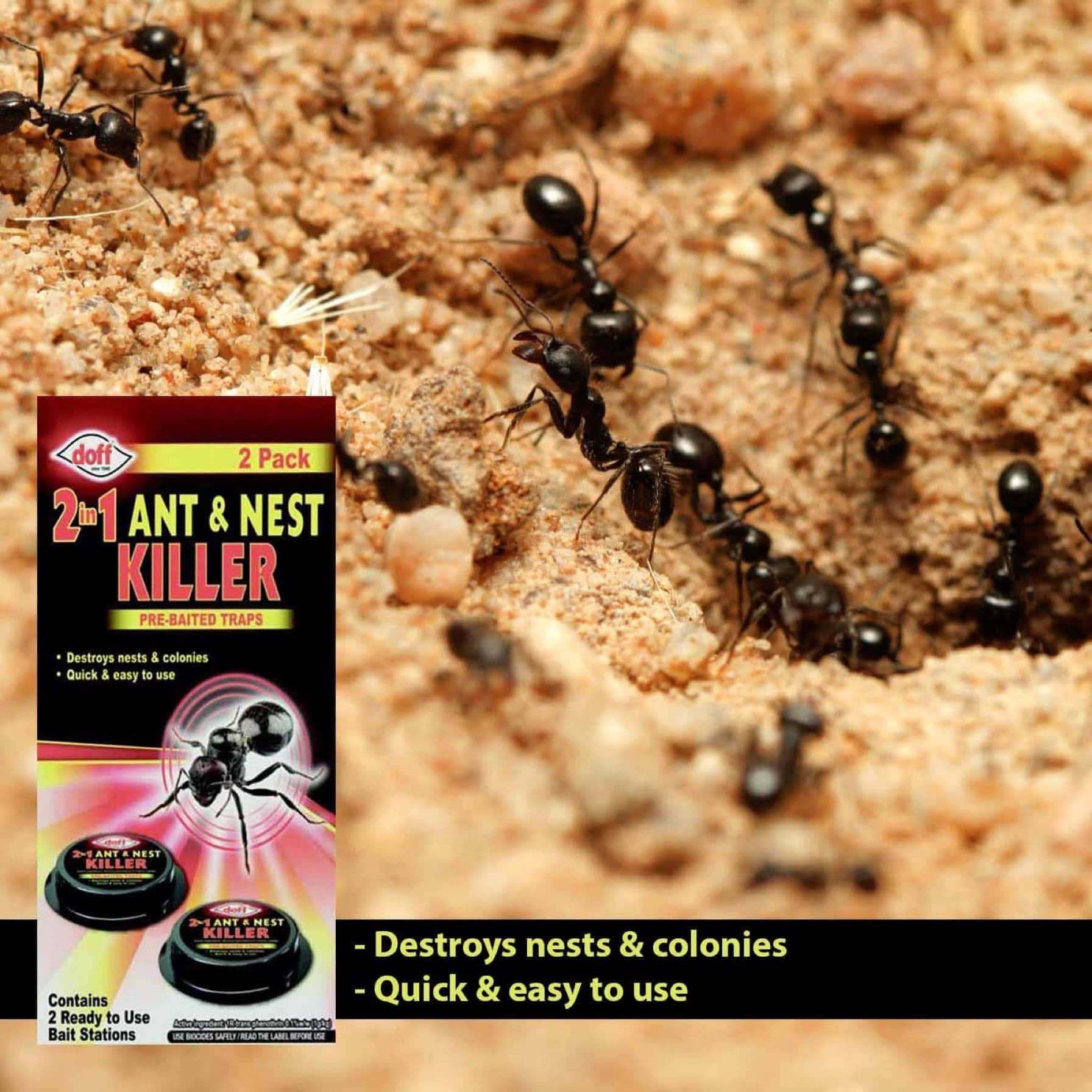 Doff 2-in-1 Ant & Nest Killer Pre-Baited Traps