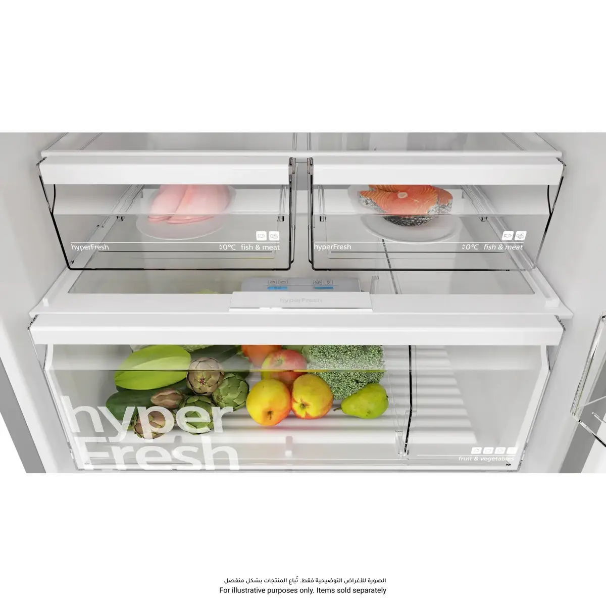 Siemens IQ300 Freestanding Top Mount Refrigerator, KD76NXIE1M (581 L, Silver)
