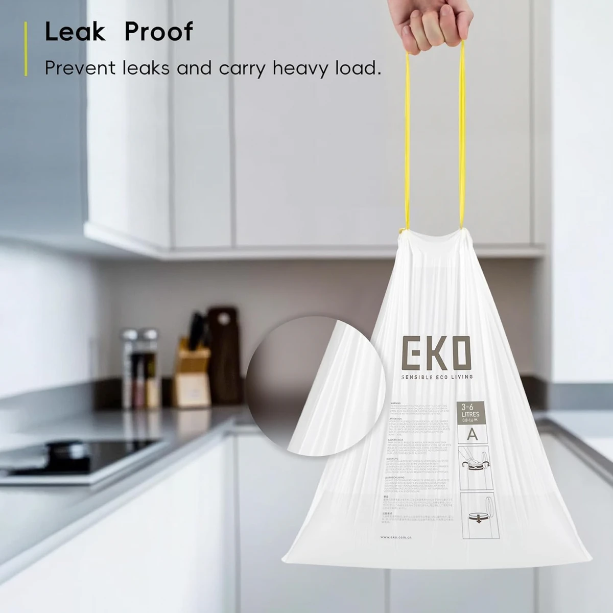 Eko Drawstring Bag pack (3-6 L, 30 Pc.)