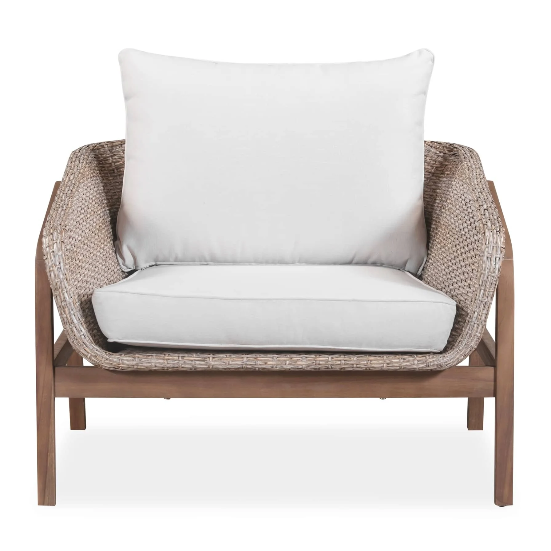 Cameo 1-Seater Acacia Wood Sofa W/Cushion (102 x 82 x 72.5 cm)