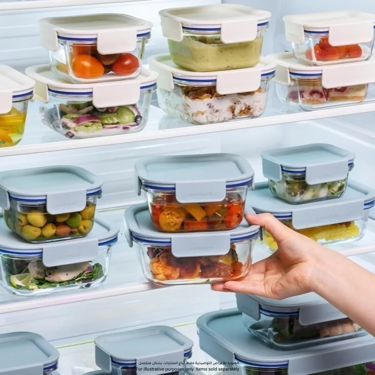 Lock & Lock The Clear Glass Rectangle Food Container (Mint, 1 L)
