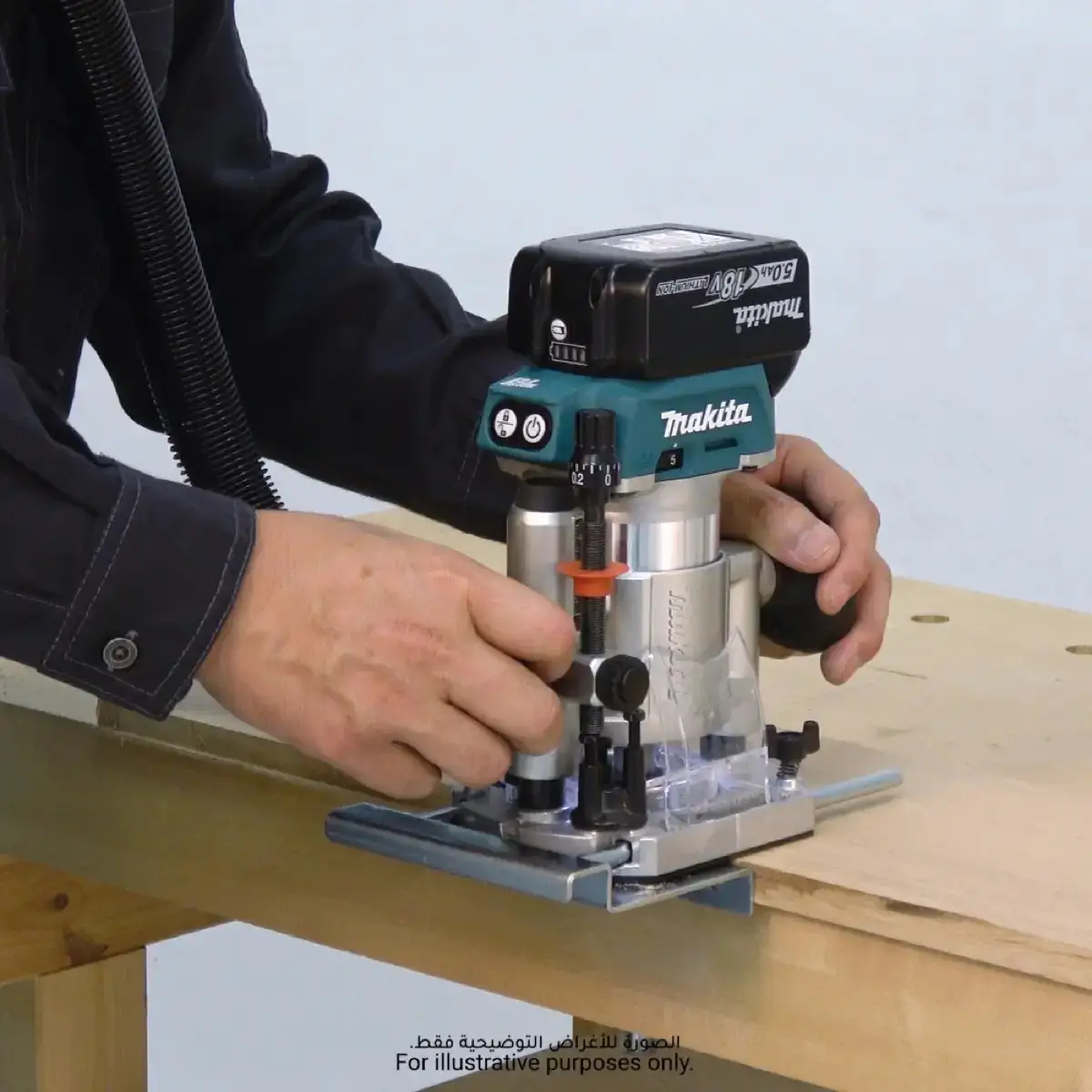 Makita Cordless Router Trirmmer W/Battery & Charger, DRT50RF1J (18 V)