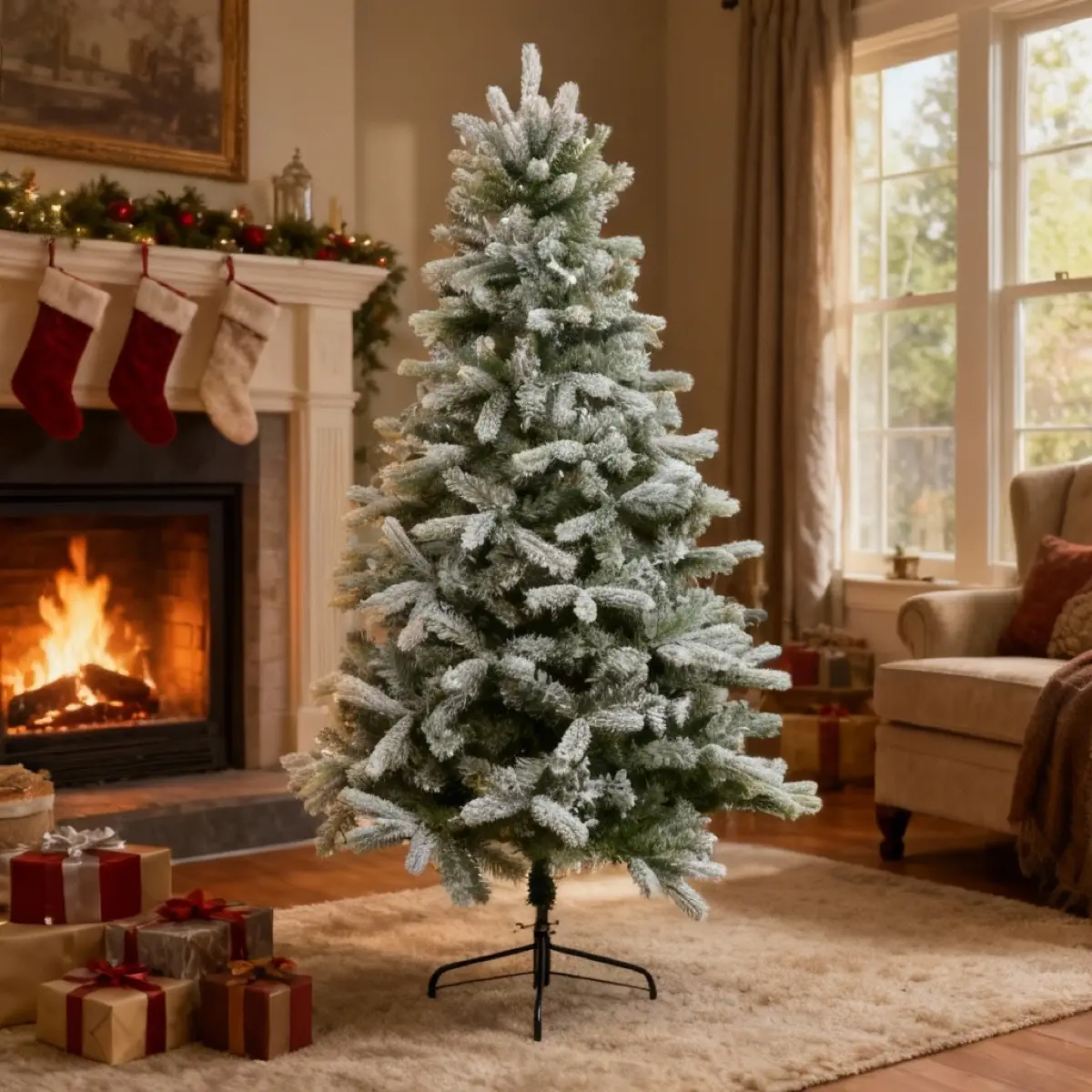 Snowstorm Flocked Artificial Christmas Tree (3 m)