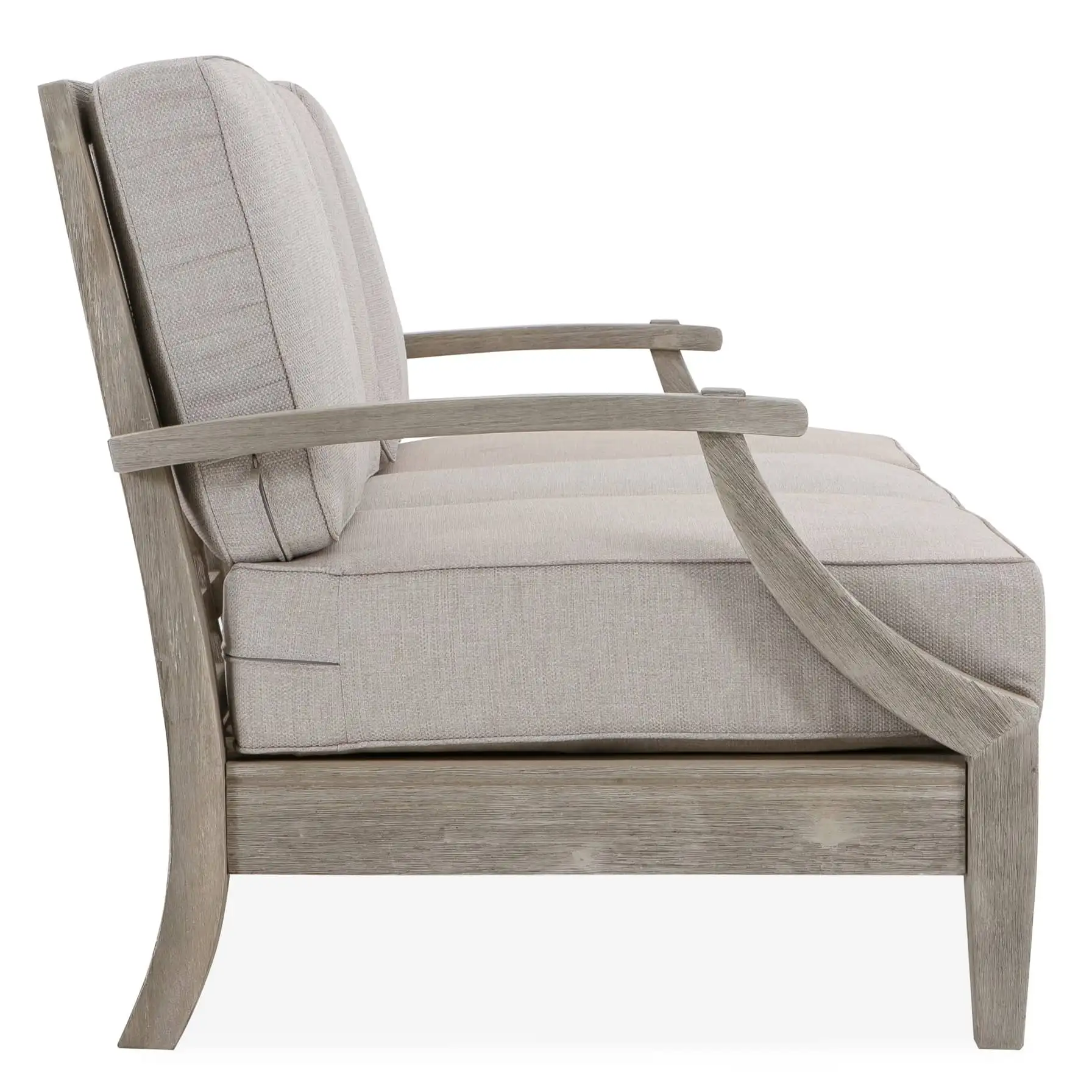 Louis 3-Seater Wood Lounge Sofa W/Seat Cushion & Pillow (89 x 208 x 85.5 cm)