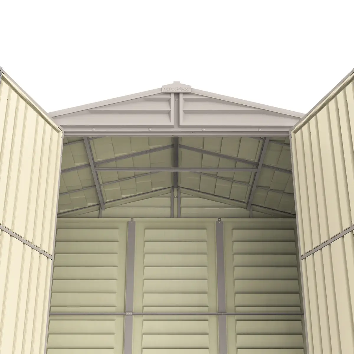 Duramax Aluminium & Vinyl Plastic Storage Shed (Adobe, 245 x 168 x 222 cm)