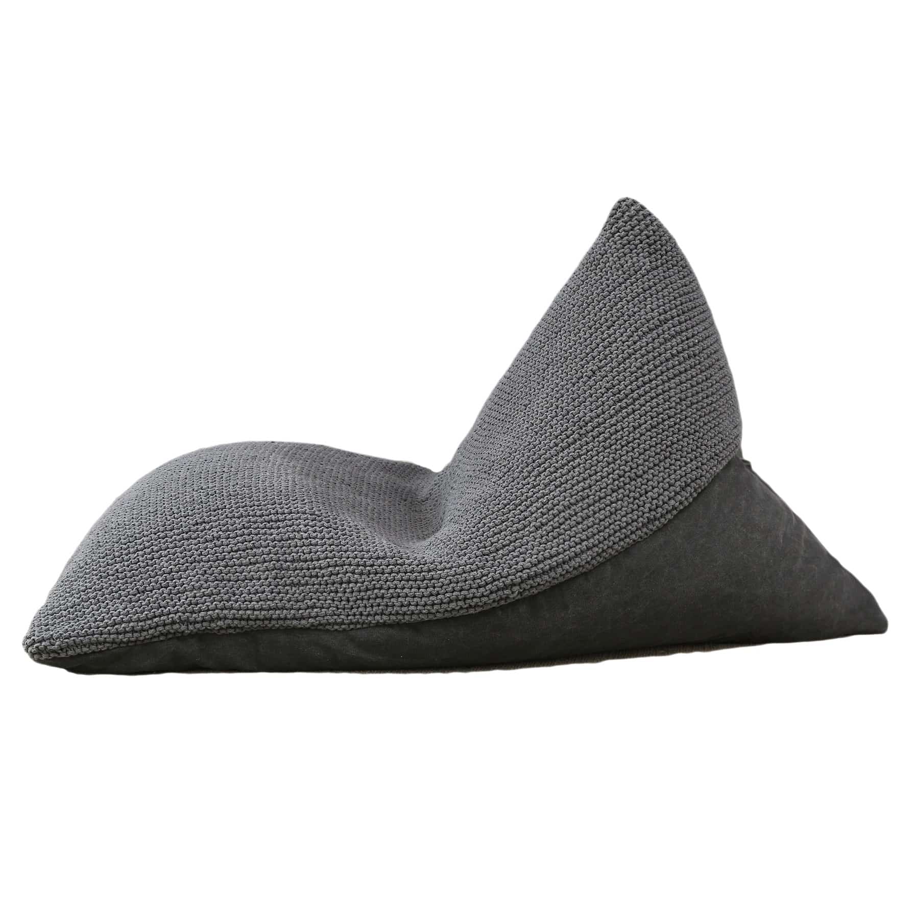 Handmade Knitted Bean Bag W/Cushion
