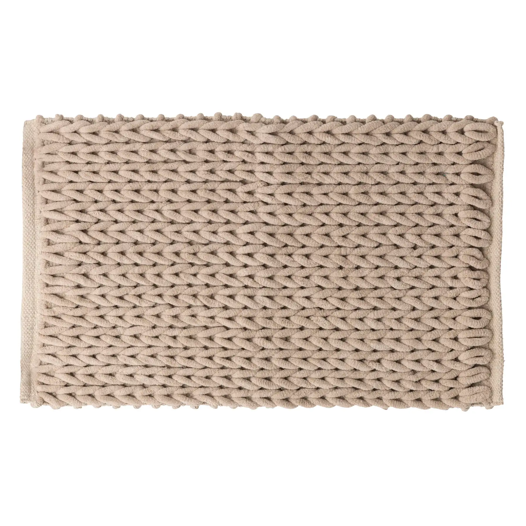 5Five Cotton & Polyester Bath Mat (75 x 50 x 2.2 cm, Linen Beige)