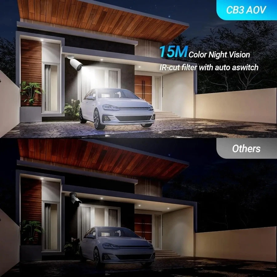 Ezviz Outdoor Battery-Operated Wireless Security Camera Set, CS-CB3 (2 Pc.)
