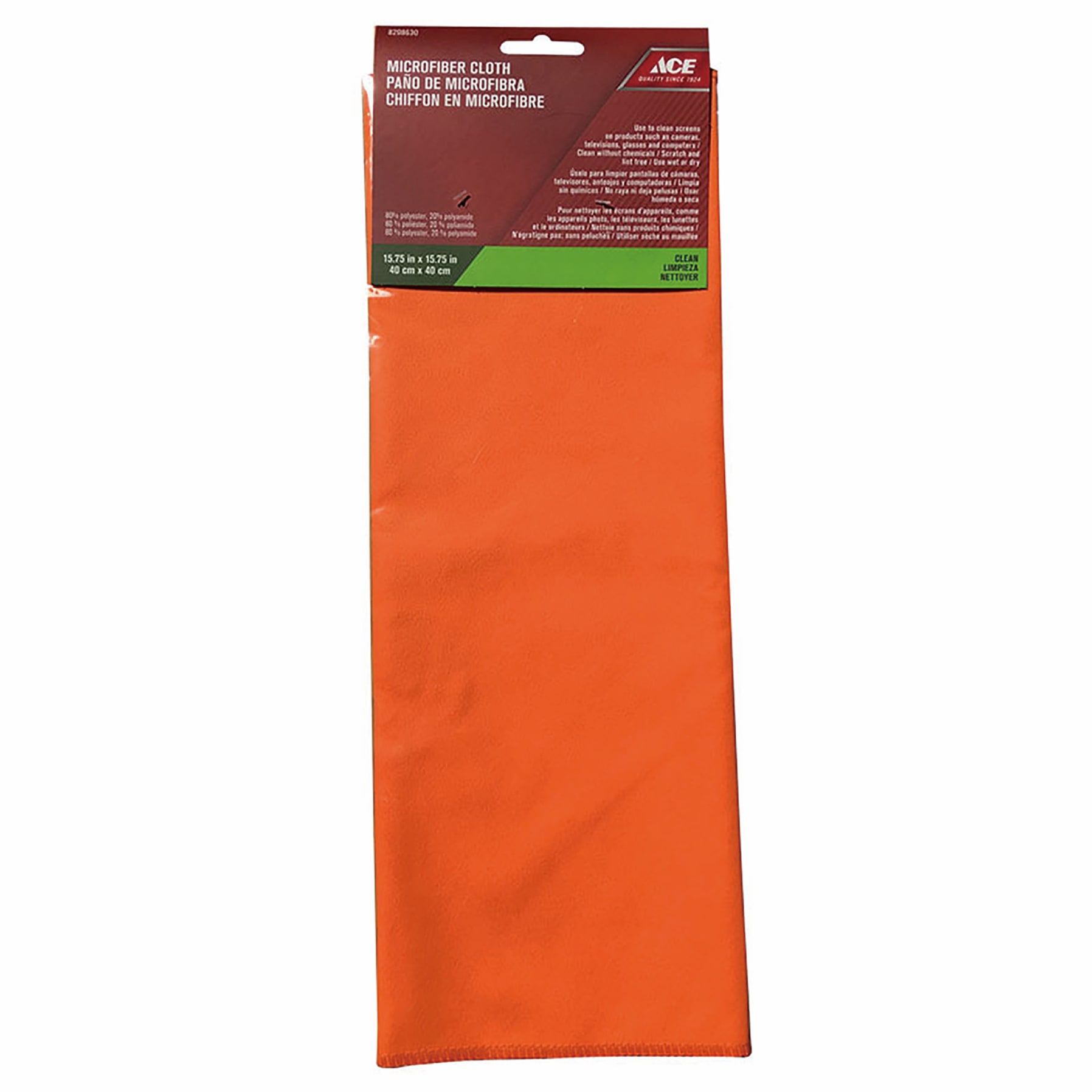 ACE Microfiber Cloth (40 x 40 cm, Orange)
