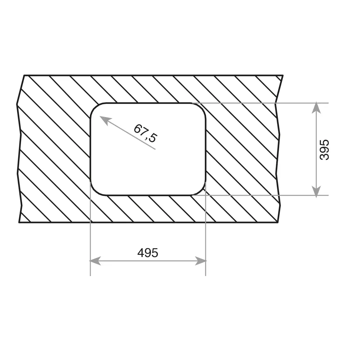 Teka Undermount Stainless Steel Sink W/One Bowl (60 cm Base Unit)