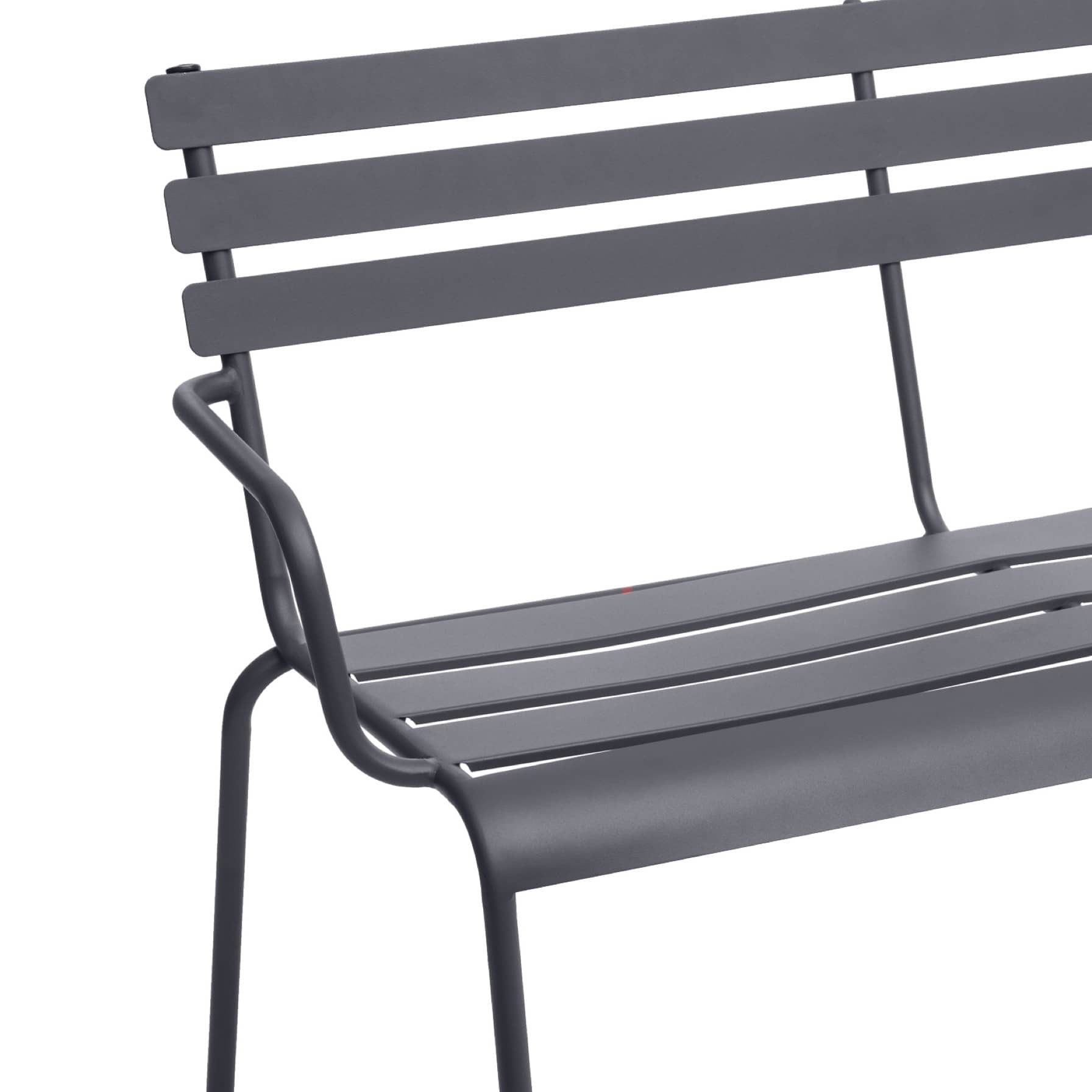 Greensboro 2-Seater Steel Bench (114 x 56 x 79 cm, Graphite)