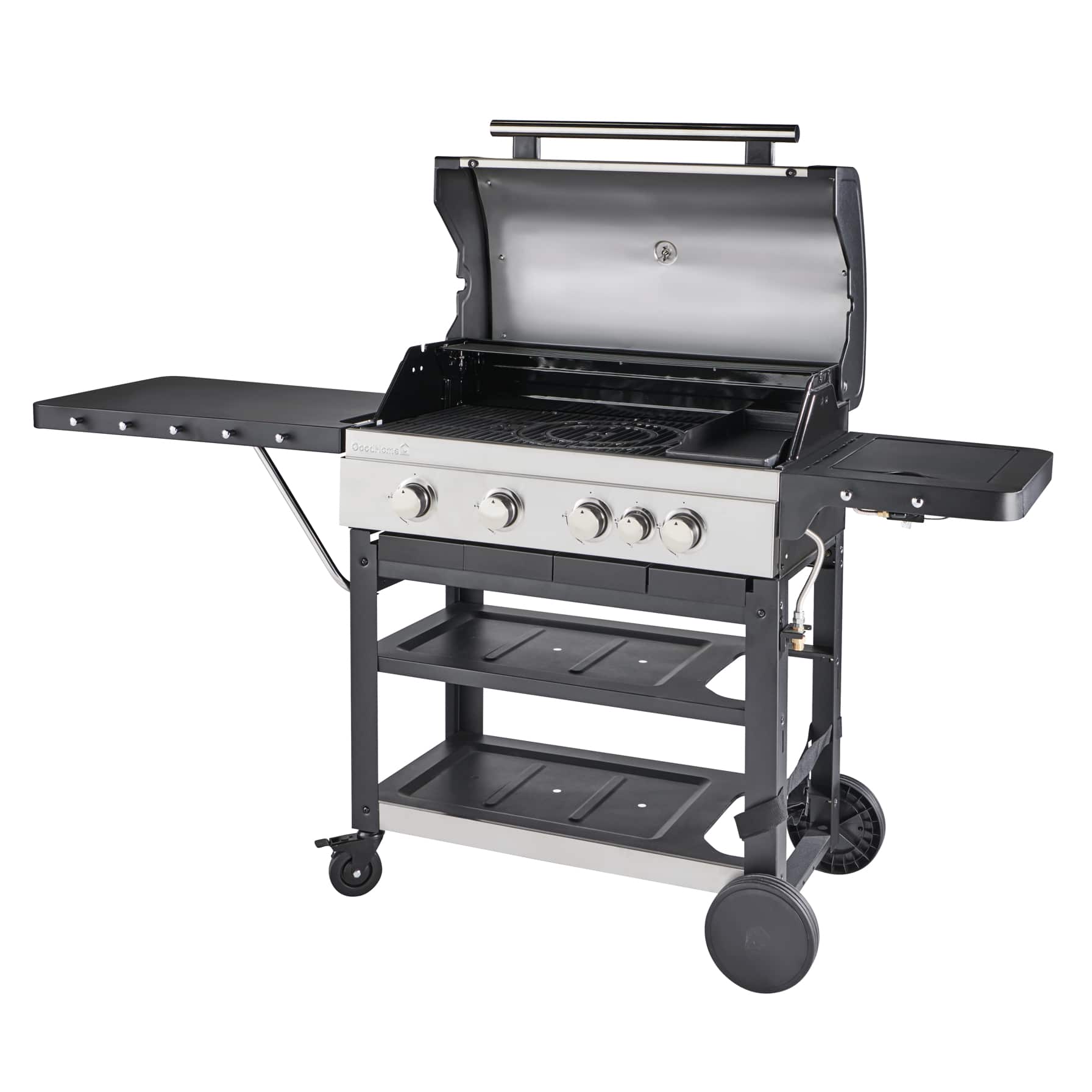 GoodHome Owsley 4-Burner Gas BBQ W/1 Side Burner 