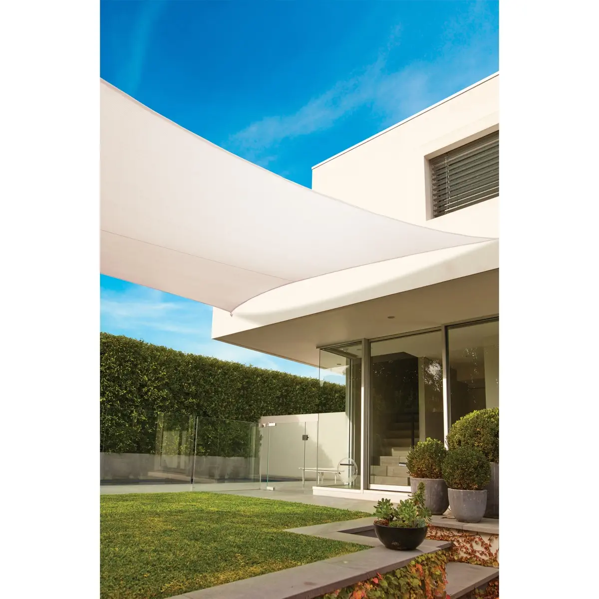 Coolaroo HDPE Commercial Grade Rectangle Shade Sail (500 x 300 cm, Shell)