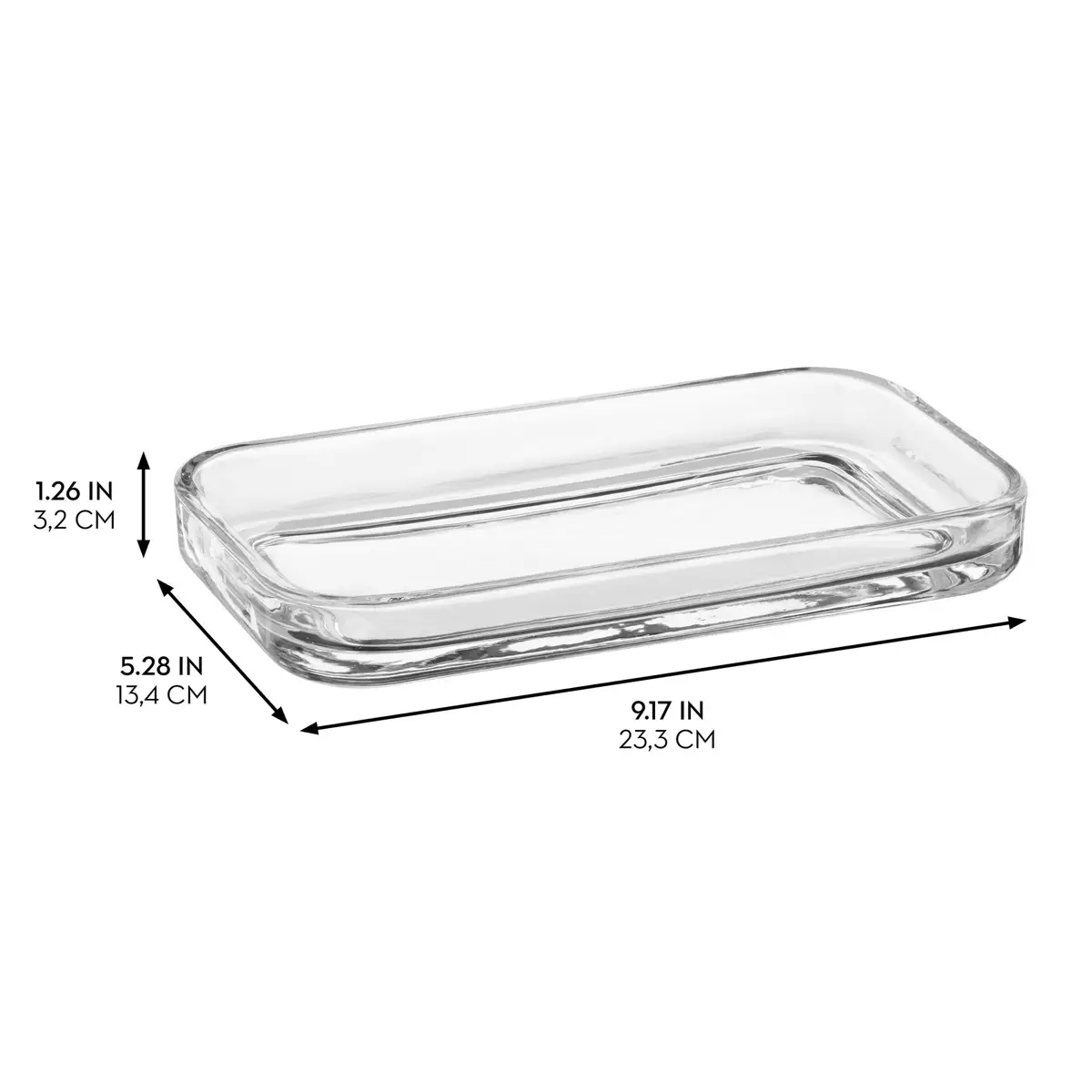 Interdesign Apothecary Tray (24.3 x 14.4 x 4.3 cm, Clear)