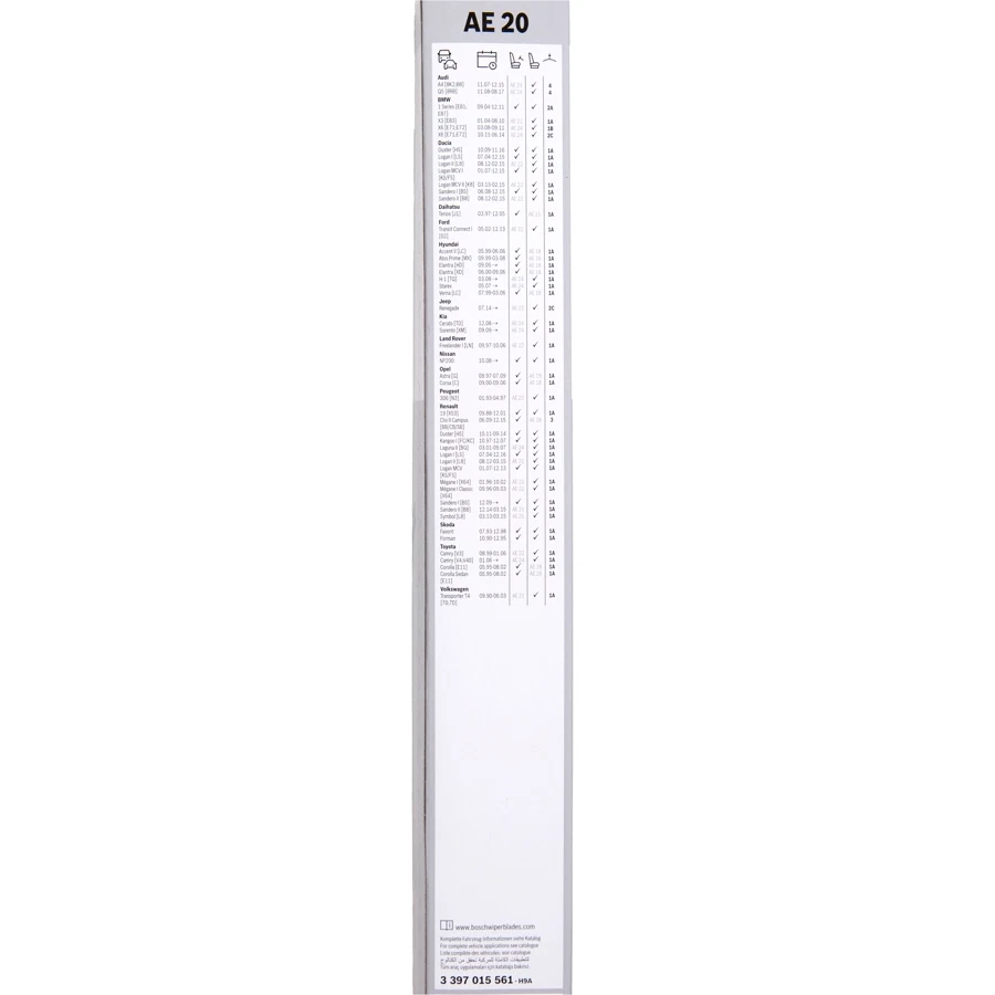 Bosch Aeroeco Car Single Glass Wiper Blade (50.8 cm)