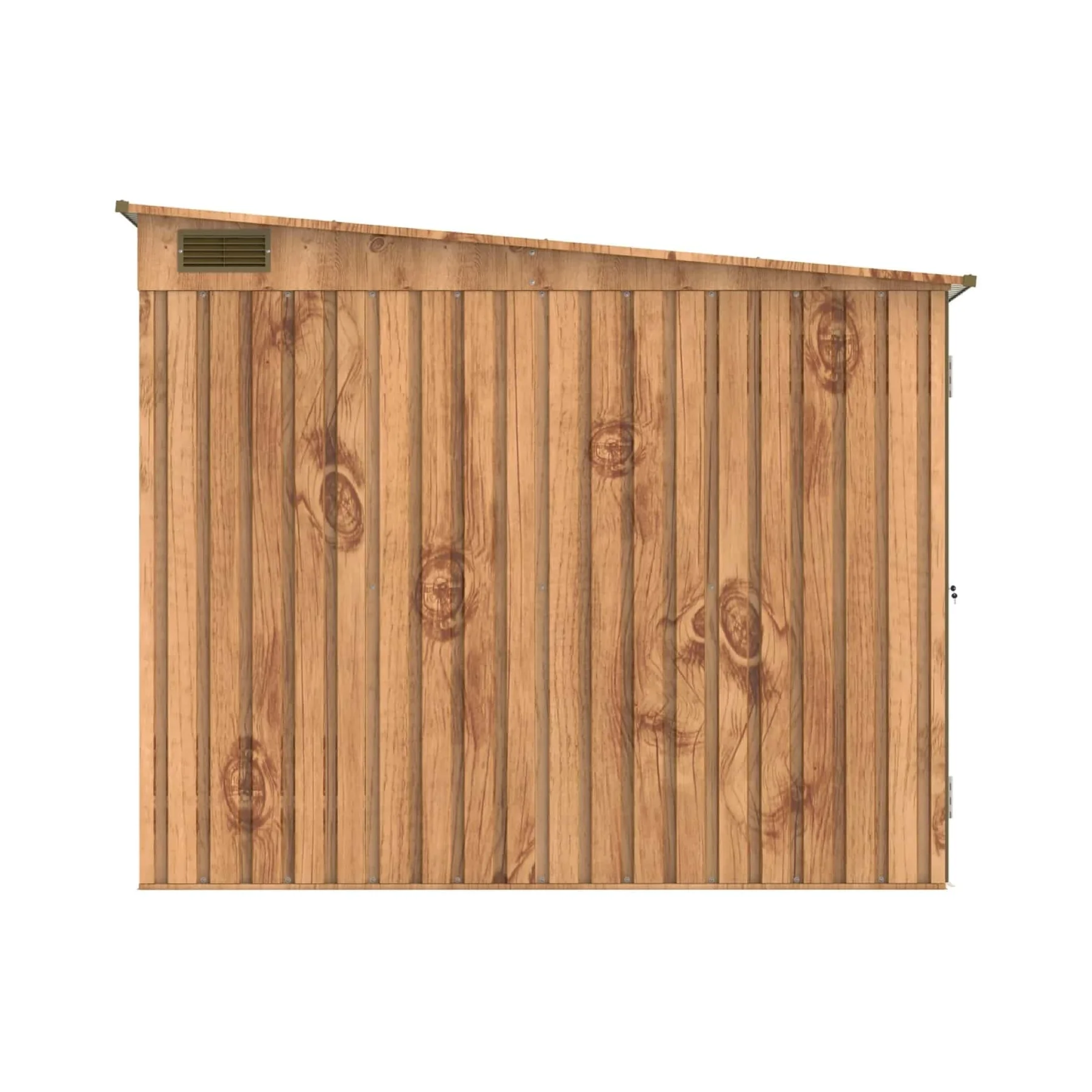 Cosmoplast Steel Bike Shed W/Racks (203 x 202 x 162.5 cm, Woodgrain)