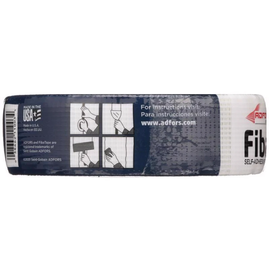 Saint Gobain Adfors FibaTape Fiberglass Mesh Self Adhesive Drywall Joint Tape (White , 91 m x 4.8 cm)