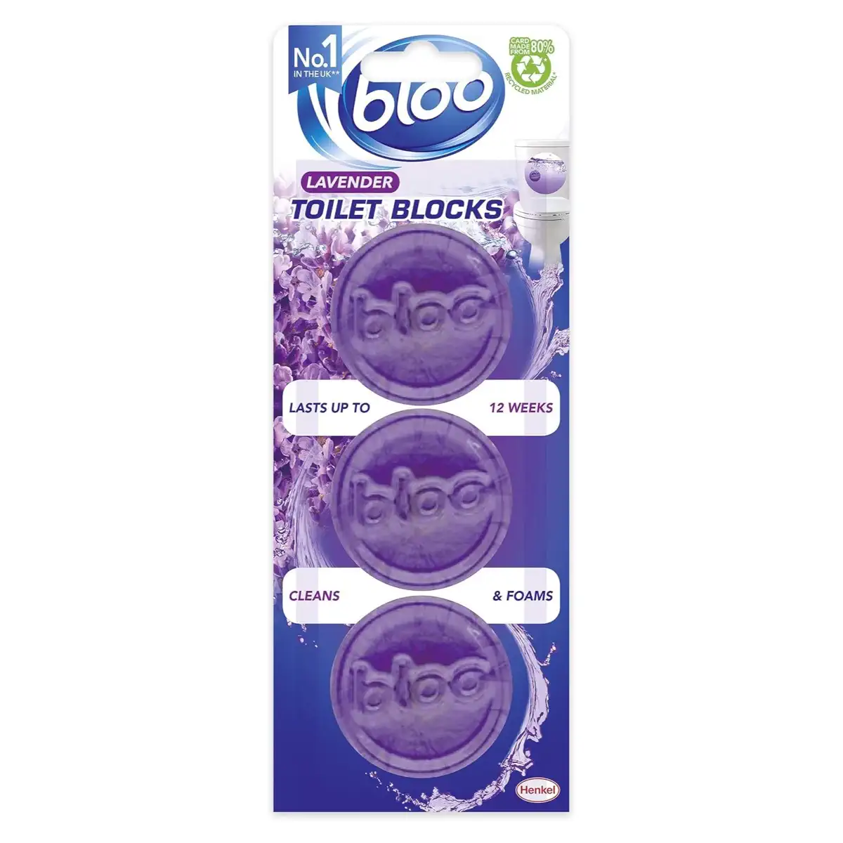 Bloo Lavender Toilet Blocks Pack of 2 (6 Pc.)