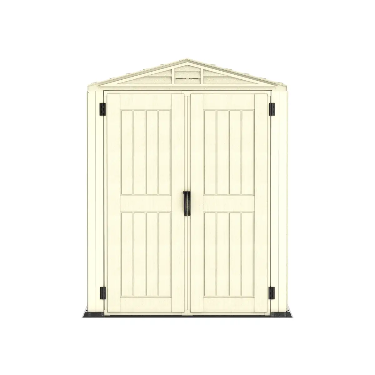 Duramax Aluminium & Vinyl Plastic Storage Shed (Ivory, 171 x 161 x 210 cm)