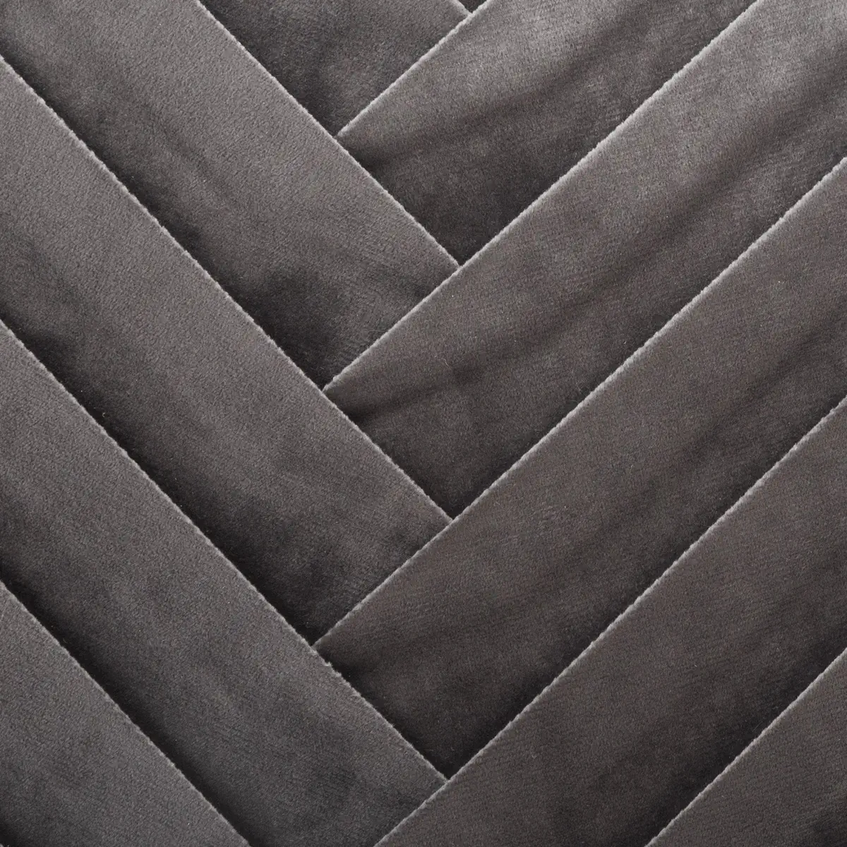 Atmosphera Velvet Pleated Cushion (Dark Gray, 40 x 1 x 40 cm)