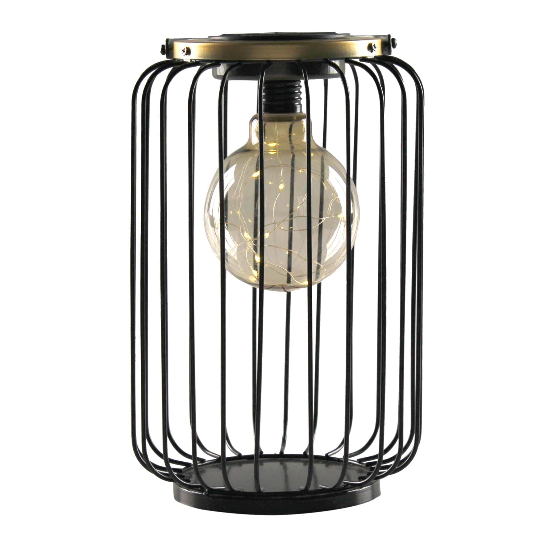 Solar Metal Wire Lantern W/ Handle (18 x 27.5 cm)