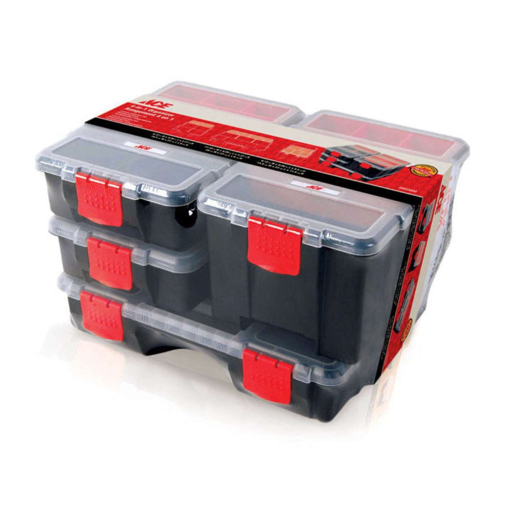 Ace Plastic Storage Organizer Set (4 Pc)
