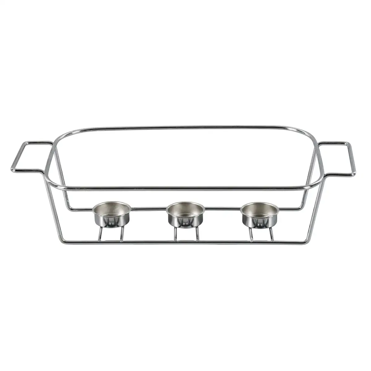 Orchid Rectangle Casserole W/Candle Stand (White, 34 cm)