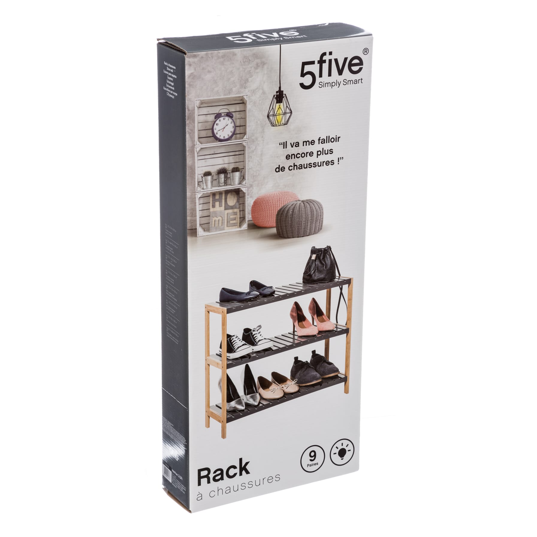 5five Wooden Shoe Rack (70 x 26 x 58.5 cm)