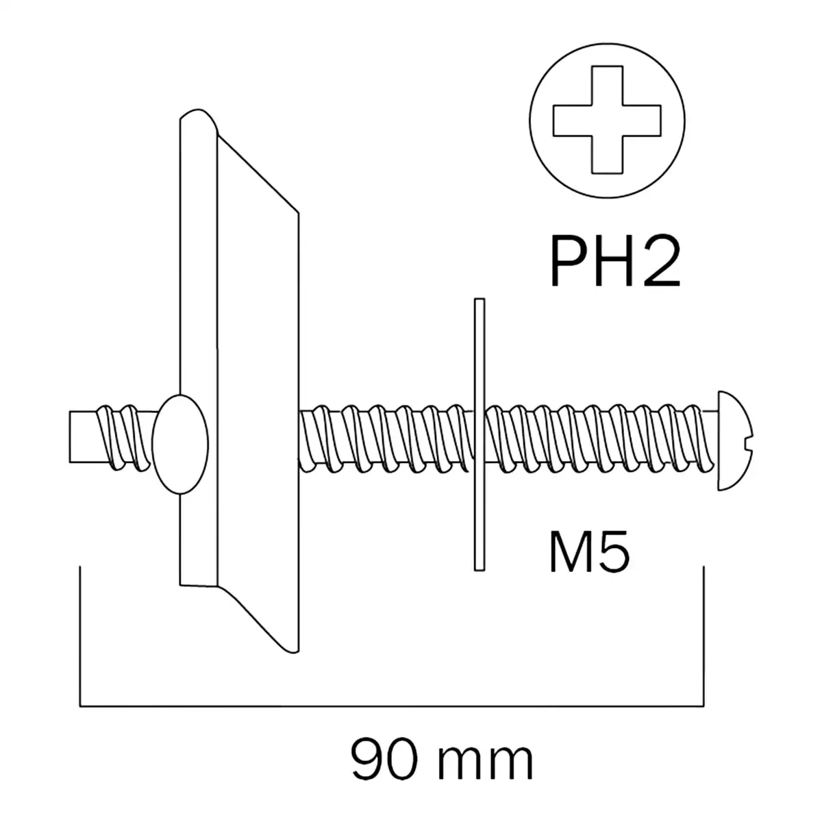Diall Nylon & Steel Spring Toggle Pack (0.5 x 9 cm, 4 Pc.)