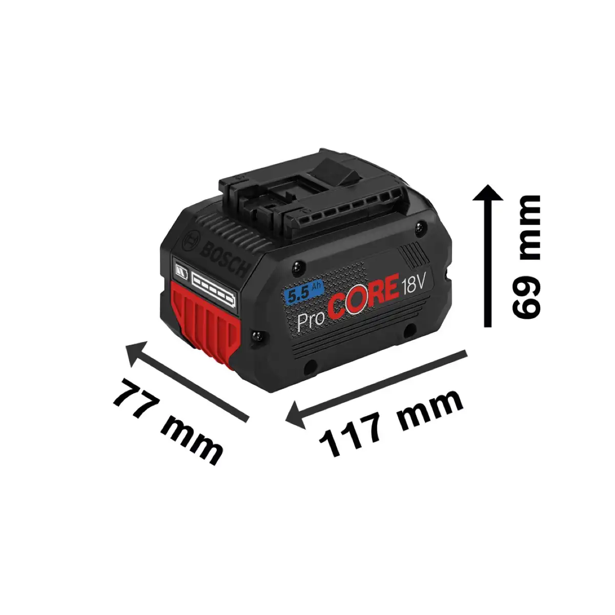Bosch 18 V 5.5 Ah Procore Battery Set with Charger (3 Pc.)