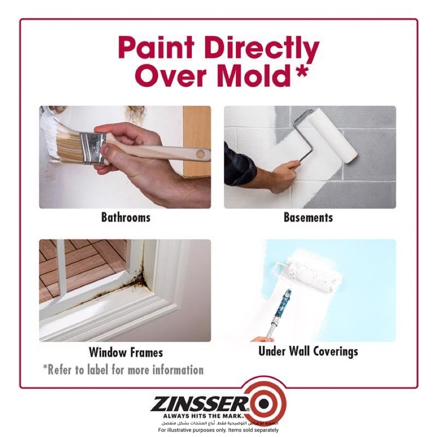 Zinsser Acrylic Mold Killing Primer Water-Based (White, 946 ml)